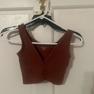 Out From Under Brown Ribbed Tank 🤎